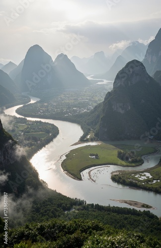 Wallpaper Mural lake and mountains Torontodigital.ca