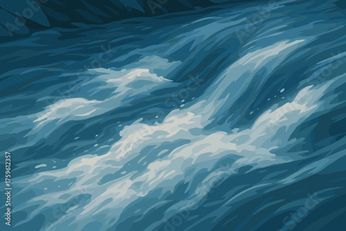 Illustration white streaks shading highlights photorealistic stream forming gradients dynamic vector waterstream