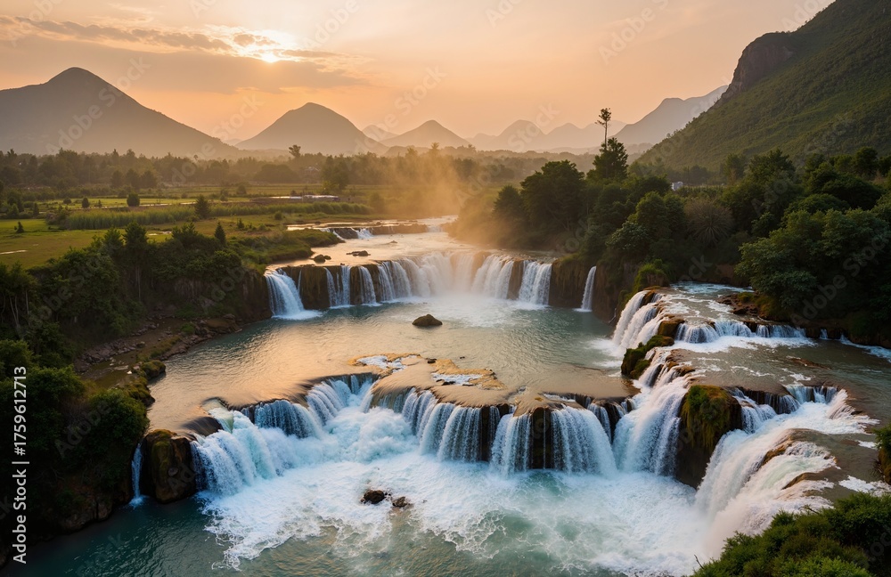 custom made wallpaper toronto digitalwaterfall at sunset