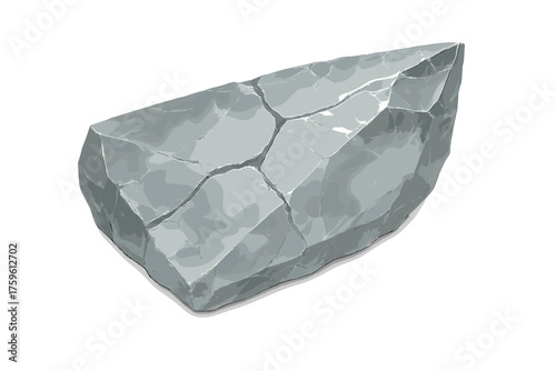 Flat illustration vector inner fragment textures shard revealing crystalline clouded texture transparency