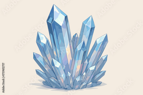 Vertical vector symphony illustration formation light shards group effects shard arranged angular