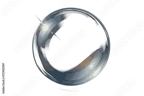 Vector sphere light illustration radiant faint glass bright polished crystal rainbow surface