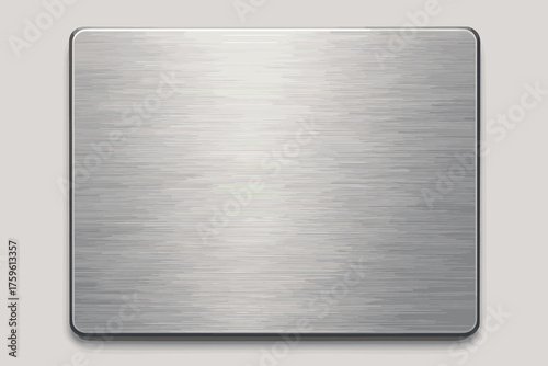 Clean brushed vector reflection gradient matte edges plate smooth aluminum illustration