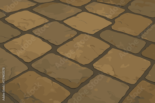Subtle floor flagstones rustic shadow vector illustration realistic depth irregularly stone