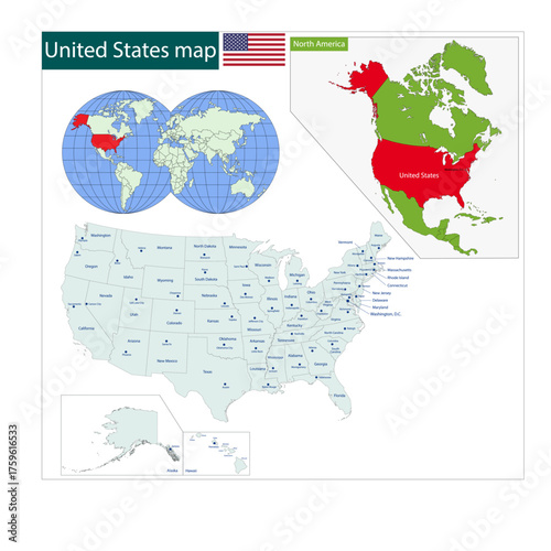 Infographics illustrator Adobe Illustrator America Mapu Graphic Templates 2026
