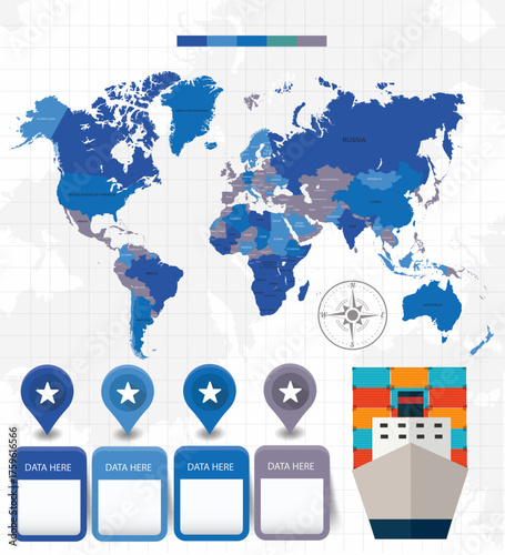 Infographics illustrator Adobe Illustrator America Mapu Graphic Templates 2025 