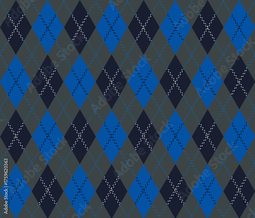 Double-line argyle pattern 
Patrón argyle doble línea