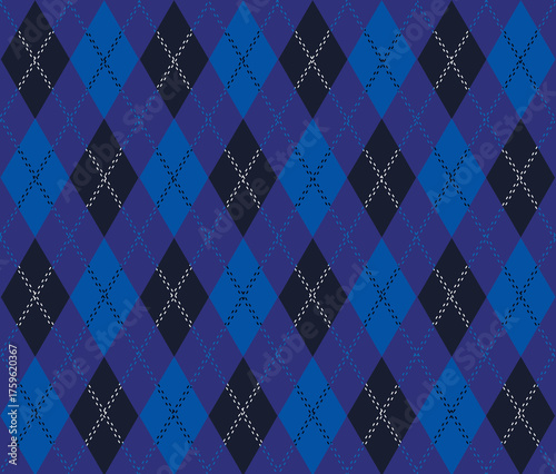 Double-line argyle pattern 
Patrón argyle doble línea