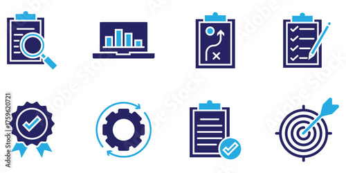 Evaluation and performance analysis banner vector for professional audit and improvement process
