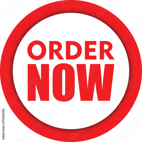 Free Download handmade Order now vector button red circle icon for online shopping isolated on white background - GFXLoad