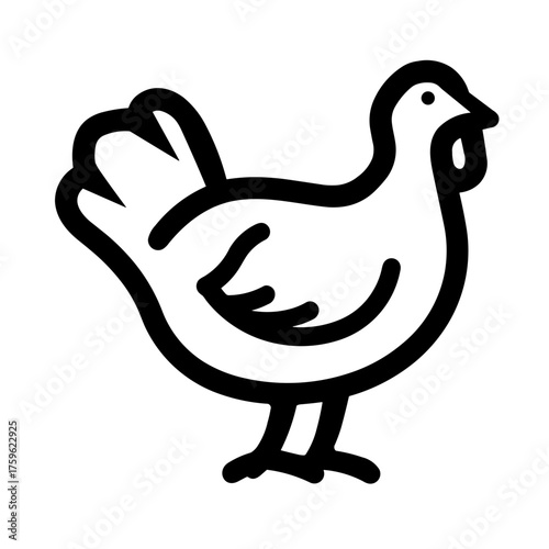 Minimalist Silhouette of a Thanksgiving Bird turkey icon