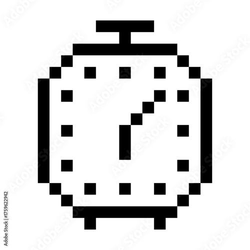 Wallpaper Mural Pixel art illustration of a stopwatch or clock icon. vintage style. Torontodigital.ca