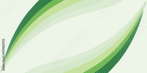 Photos Aesthetic soft and smooth abstract background with gentle green wavy shapes