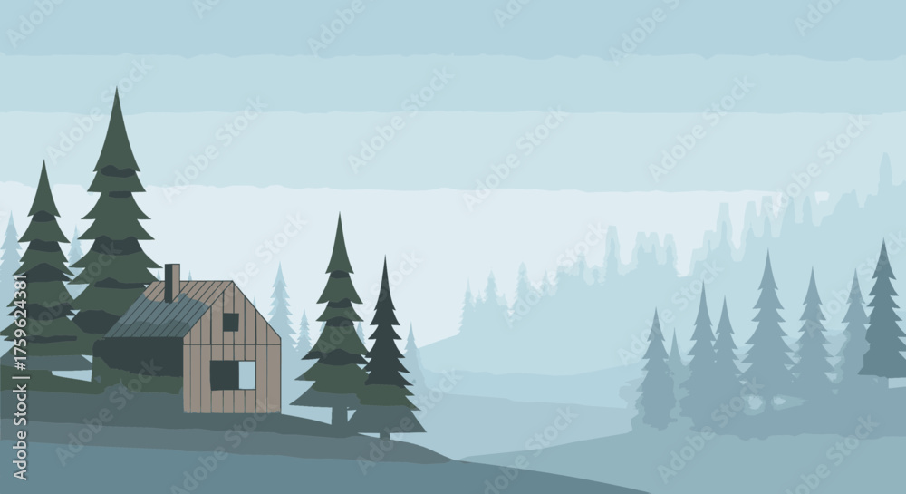 Fototapeta premium house in the mountains