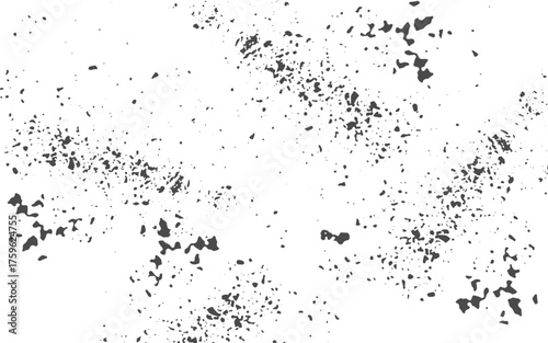 Vector grunge texture. Abstract background, old concrete wall.Black powder isolated on transparent background.