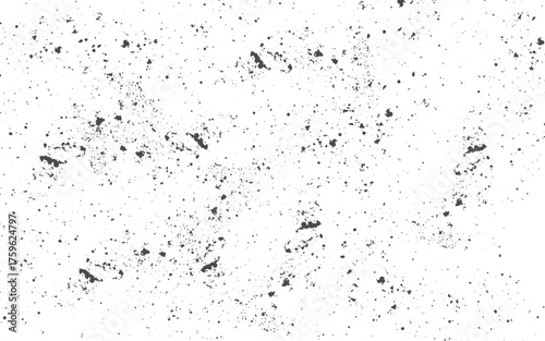 Vector grunge texture. Abstract background, old concrete wall.Black powder isolated on transparent background.