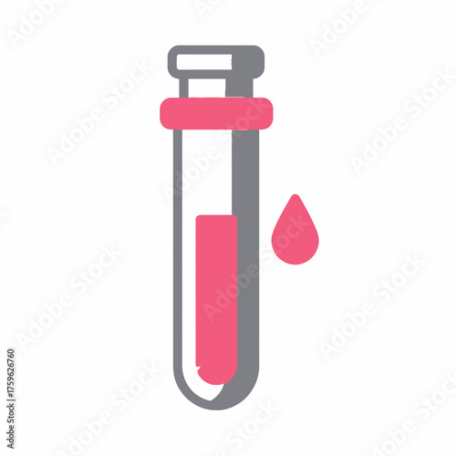 Test Tube Icon A Simple Illustration for Medical and Science Related Designs