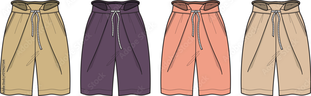 Obraz premium Stylish and Comfortable Women's Casual Pants in Four Fashionable Colors, Ready for Any Occasion