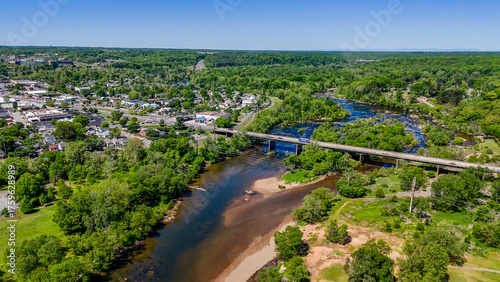 Photos Aerial landscape of Rappahannock River during summer in Fredericksburg city in V