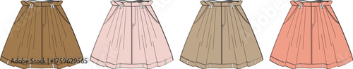 Pleated Skirts in Various Shades Fashionable and Trendy Apparel
