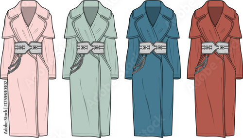 Fashionable Trench Coat Variations A Stylish Palette of Colors for Autumn and Winter Wardrobes