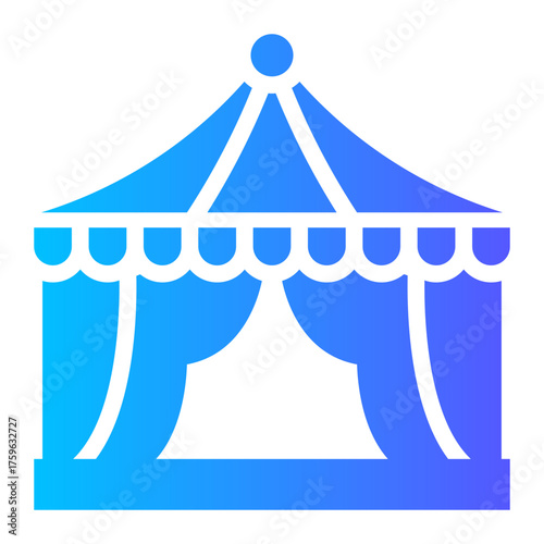 tent gradient icon