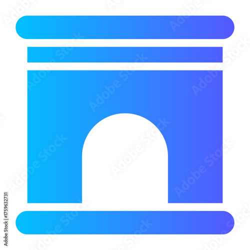 ticket booth gradient icon