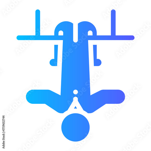 trapeze artist gradient icon