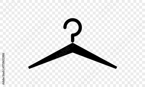 Clothes hanger icon – wardrobe, boutique, and fashion store symbol vector
