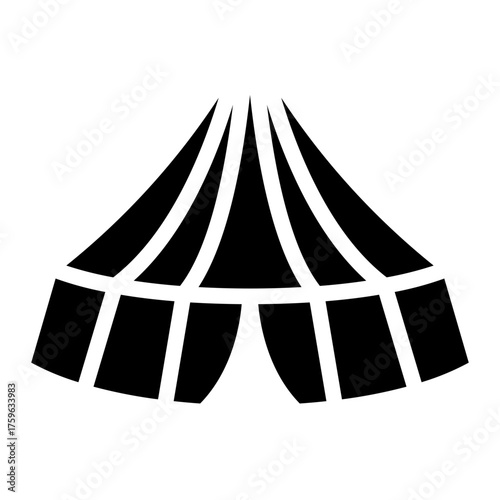 circus tent glyph icon