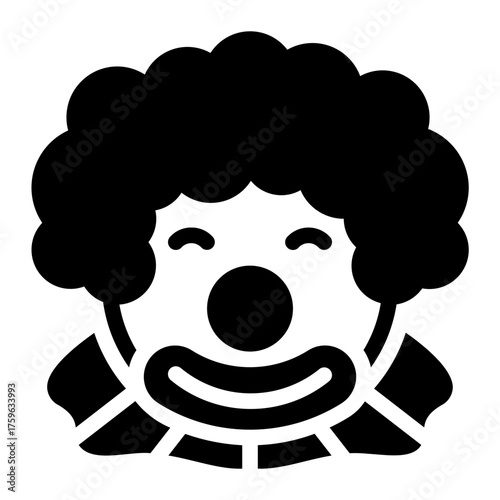 clown glyph icon