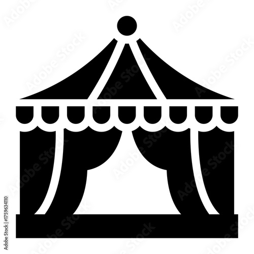 tent glyph icon