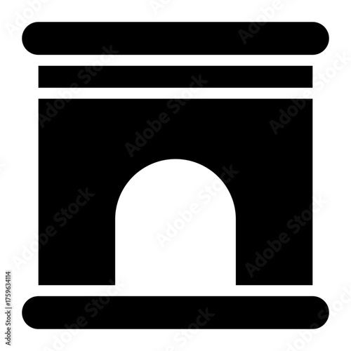 ticket booth glyph icon