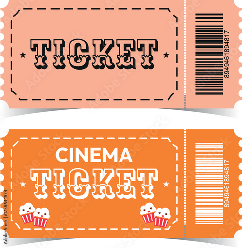 Cinema Ticket Vector Illustration
