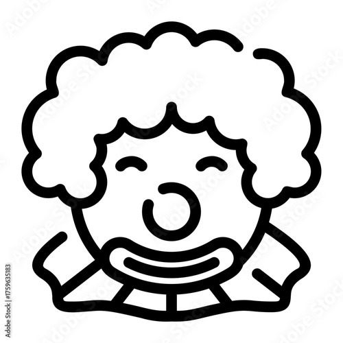 clown line icon