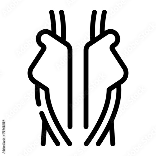 dancer line icon