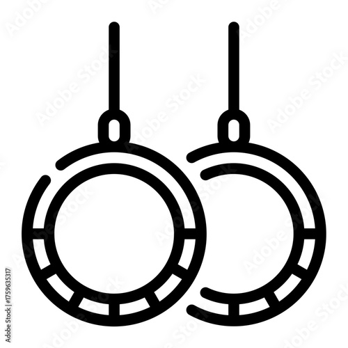 rings line icon