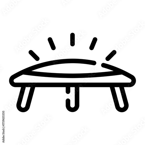 trampoline line icon