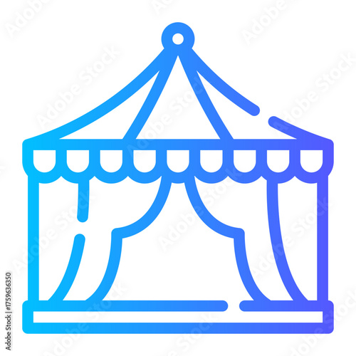 tent gradient icon