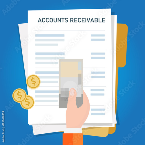 Accounts Receivable Concept: Receiving Payment for Invoices