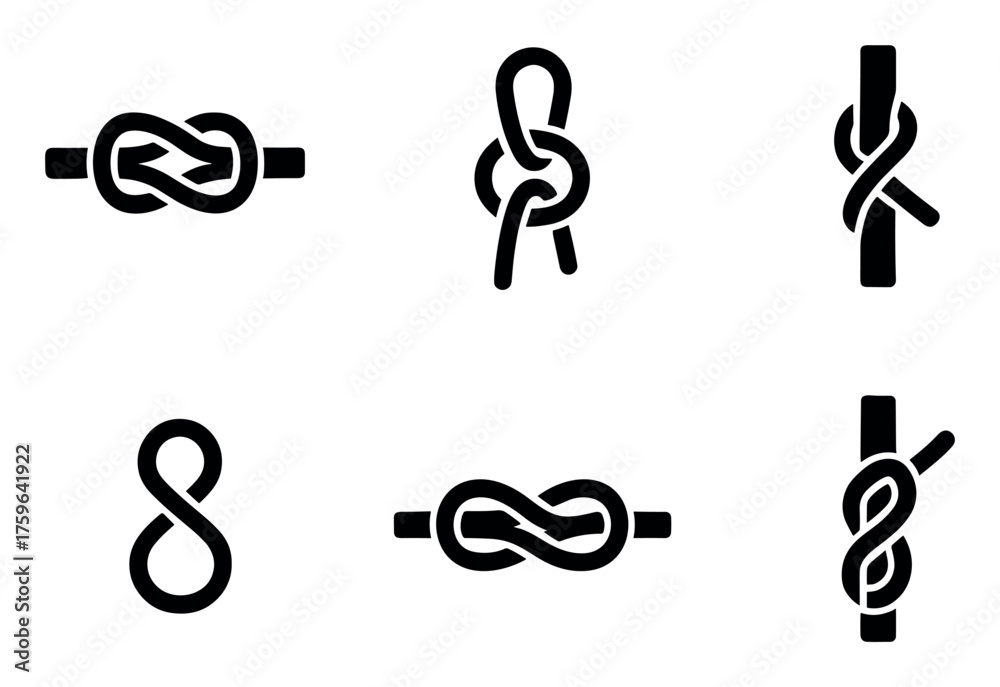 Fototapeta premium Nautical Knot Icons