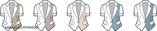 Tailored Blazer Fashion Vector Design Options for Apparel Customization