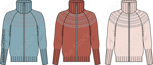 Stylish Knitwear Designs A Collection of Modern Zip-Up Sweaters for Fashion
