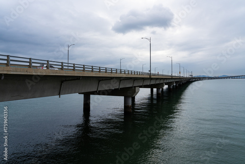 Wallpaper Mural a long highway bridge on the sea Torontodigital.ca