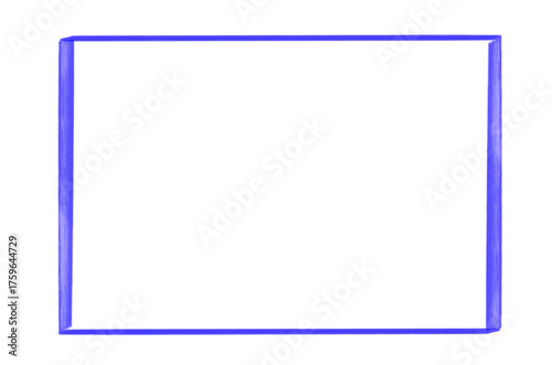 Blue marker pen frame,  handwriting decoration