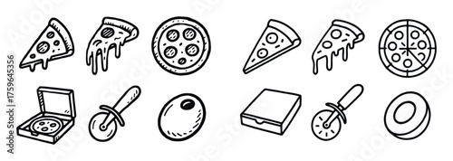 Pizza Icon Sketches