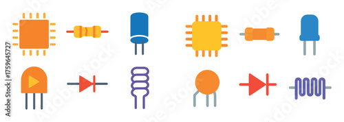Microelectronics Icon Set
