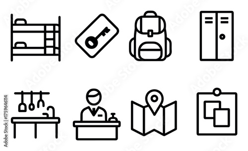 Minimal Hostel Icons