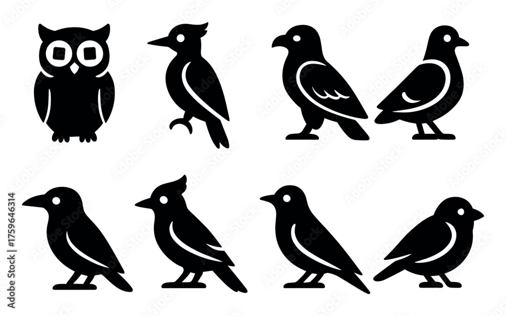 Obraz premium Minimalist Bird Icons