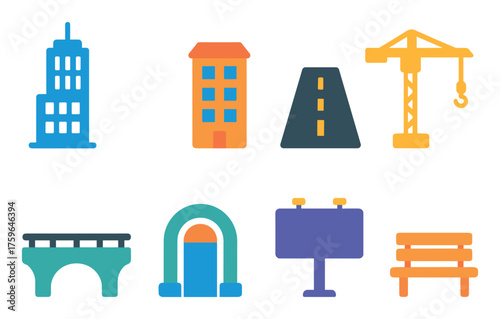 Urbanization Icons Set